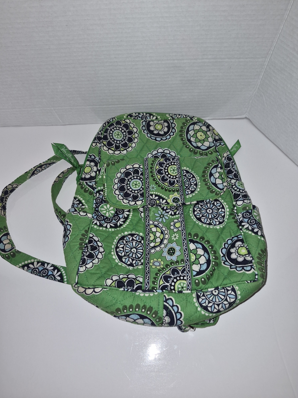 Vera Bradley Cupcake Green Quilted Small Backpack